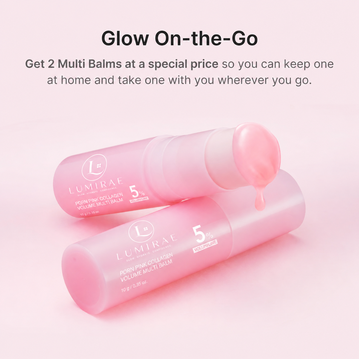 LUMIRAE Pink CollagenBalm Stick